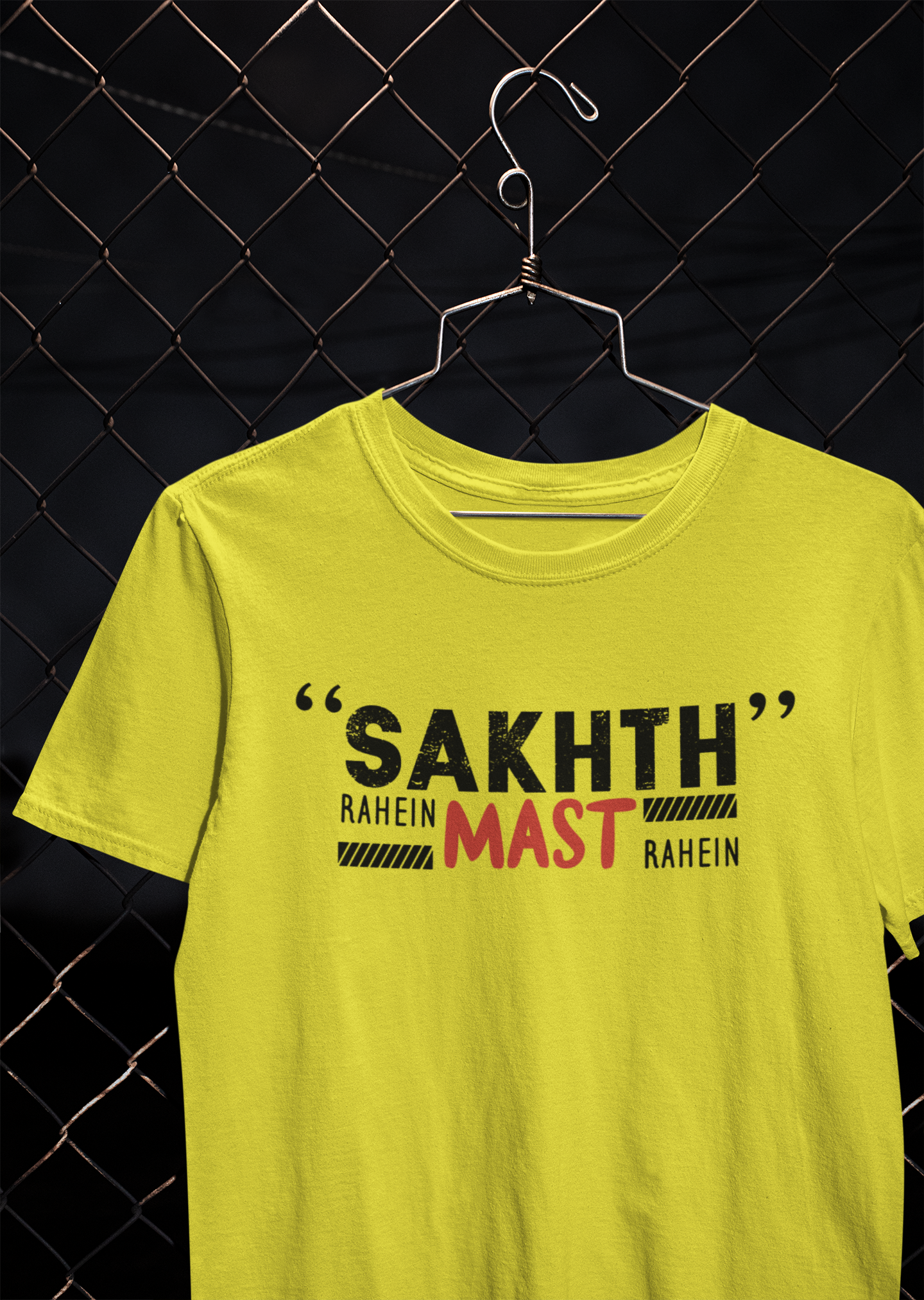 Sakht Rahe Mast Rahe Desi Mens Half Sleeves T-shirt- FunkyTeesClub