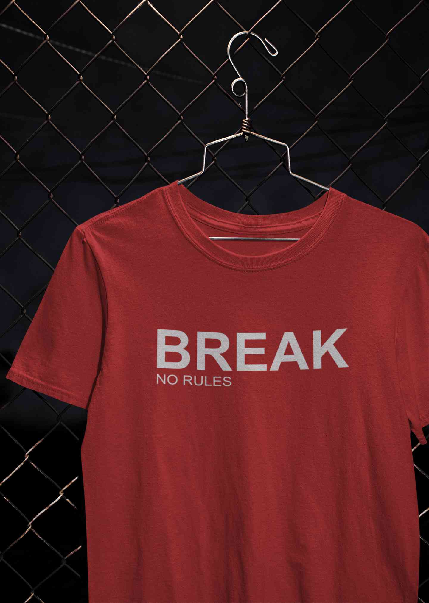 Break No Rules Mens Half Sleeves T-shirt- FunkyTeesClub
