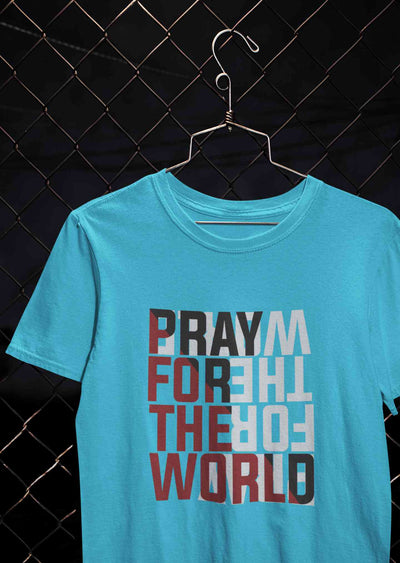 Pray For The World Women Half Sleeves T-shirt- FunkyTeesClub