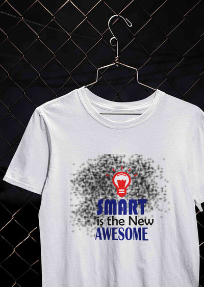 Smart Is Awesome Women Half Sleeves T-shirt- FunkyTeesClub