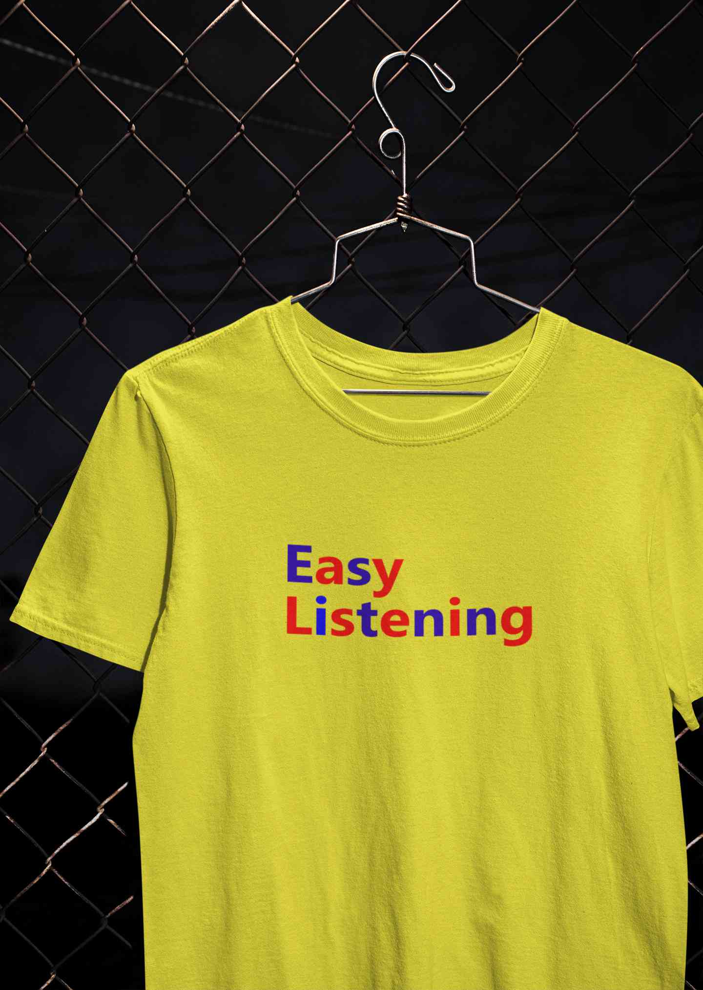 Easy Listening Mens Half Sleeves T-shirt- FunkyTeesClub