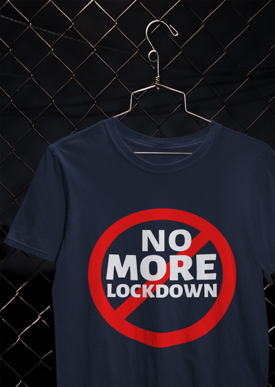 No More Lockdown Anti Government Women Half Sleeves T-shirt- FunkyTeesClub