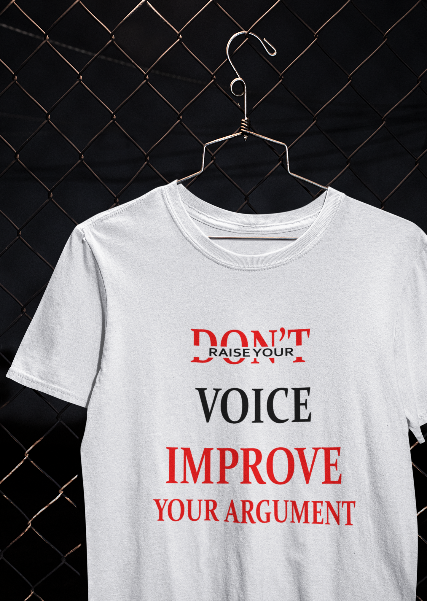 Dont Raise Your Voice Improve Your Argument Lawyer Women Half Sleeves T-shirt- FunkyTeesClub