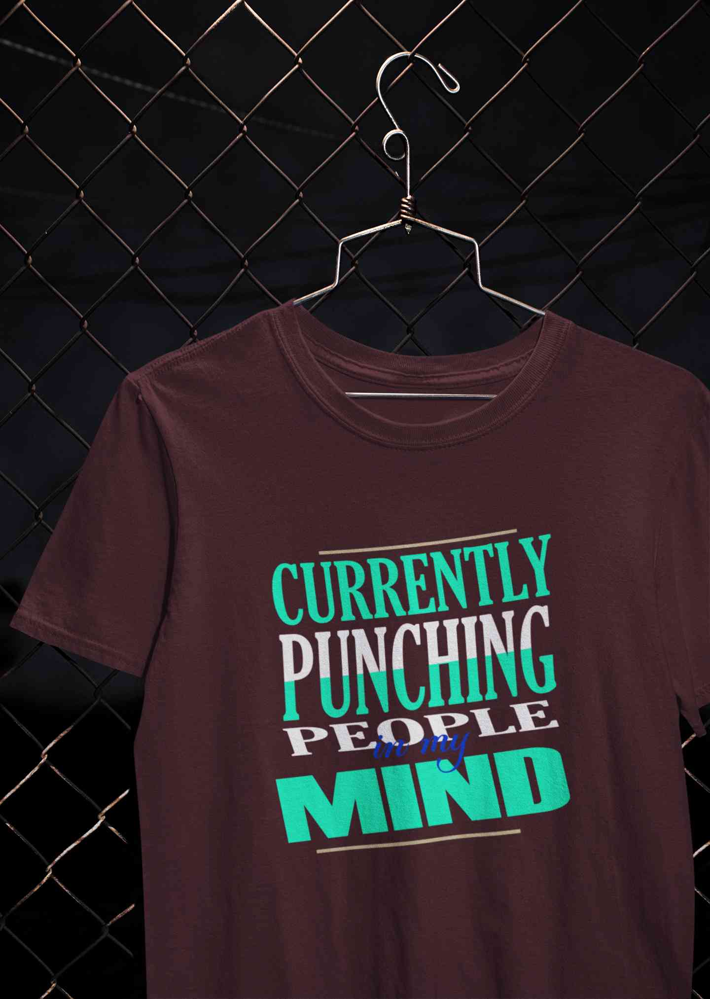 Punching People Mens Half Sleeves T-shirt- FunkyTeesClub