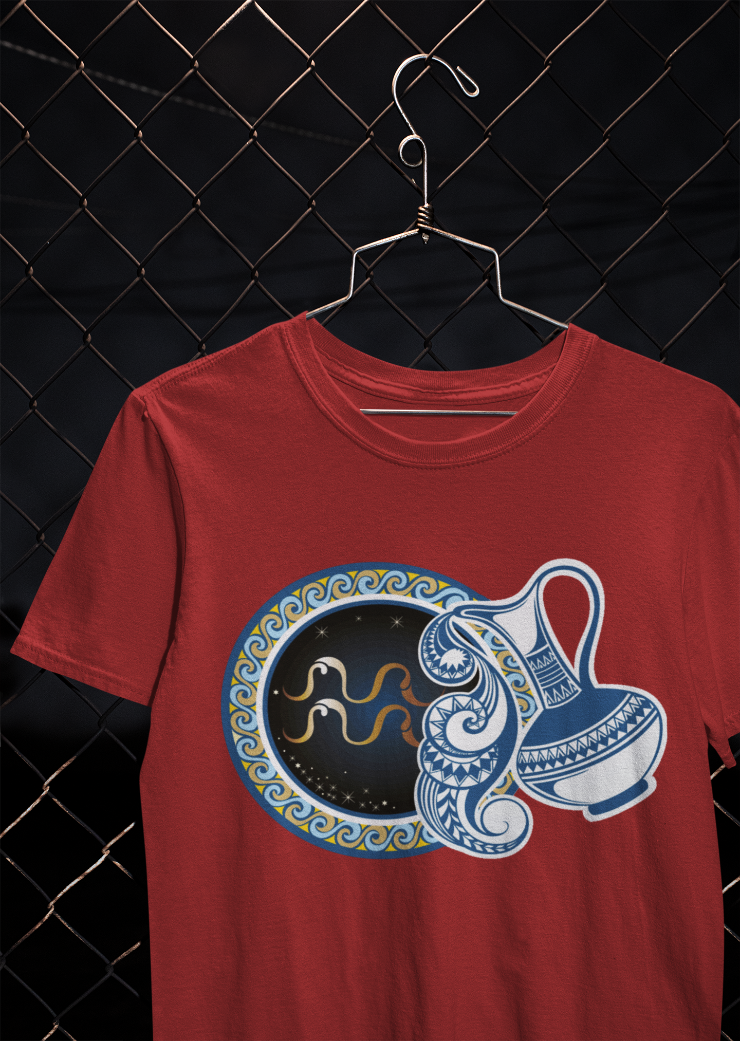 Aquarius Zodiac Sign Women Half Sleeves T-shirt- FunkyTeesClub