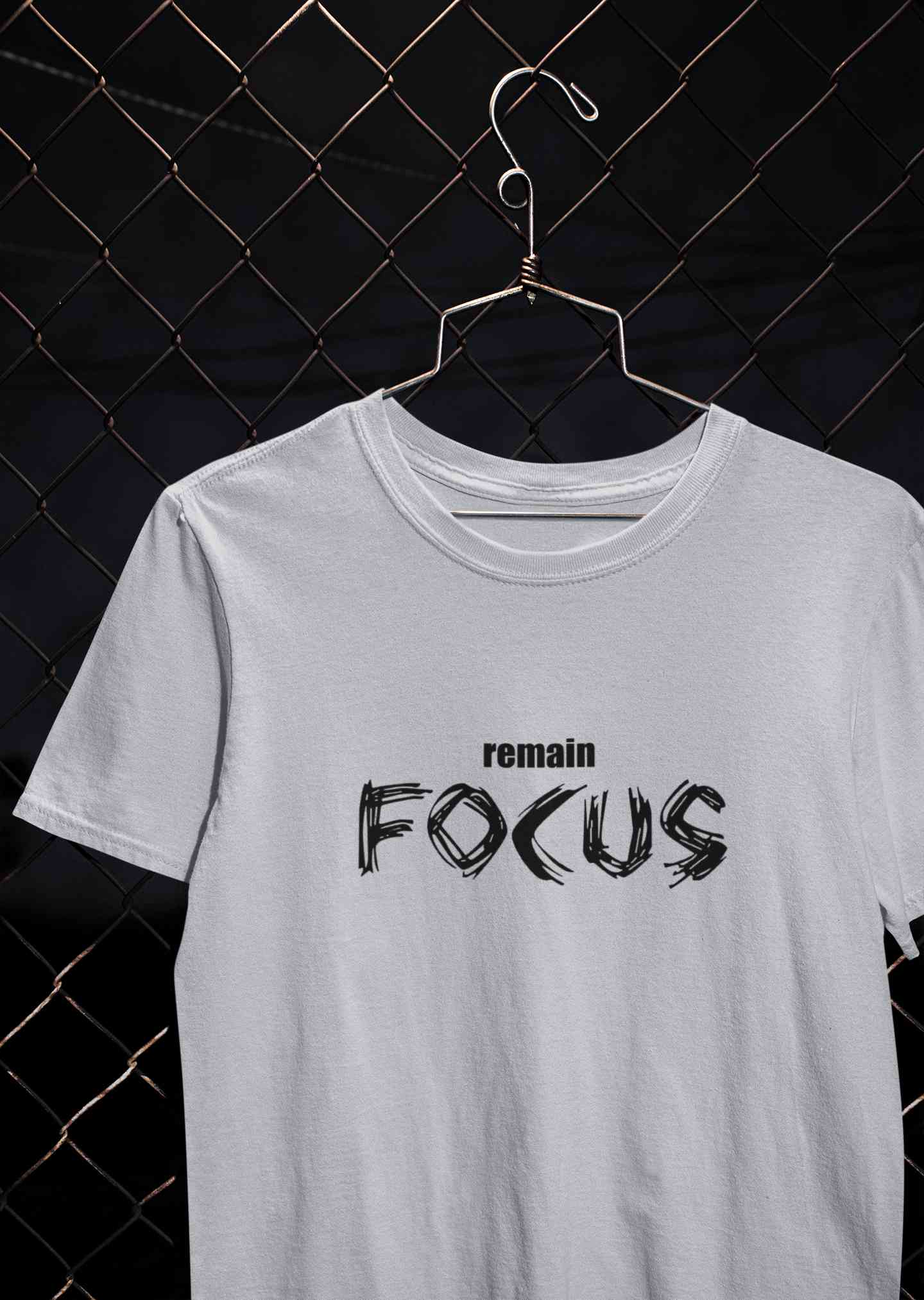 Remain Focus Minimals  Mens Half Sleeves T-shirt- FunkyTeesClub
