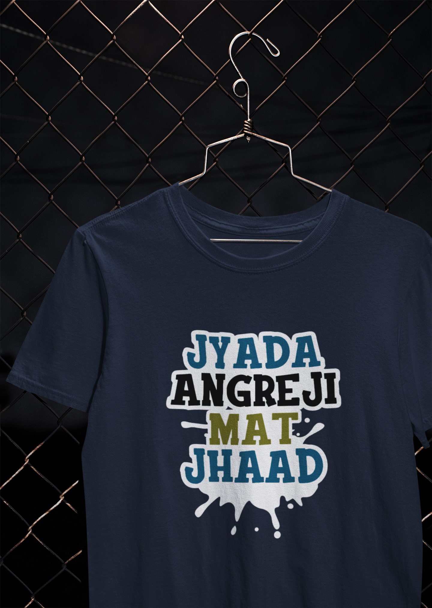 Angreji Mat Jhaad Desi Mens Half Sleeves T-shirt- FunkyTeesClub