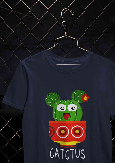 Catctus Women Half Sleeves T-shirt- FunkyTeesClub