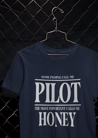 Some People Calls Me Pilot Mens Half Sleeves T-shirt- FunkyTeesClub