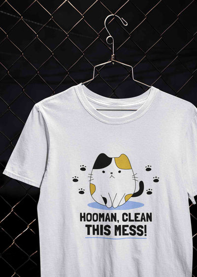 Human Clean This Mess Funny Mens Half Sleeves T-shirt- FunkyTeesClub