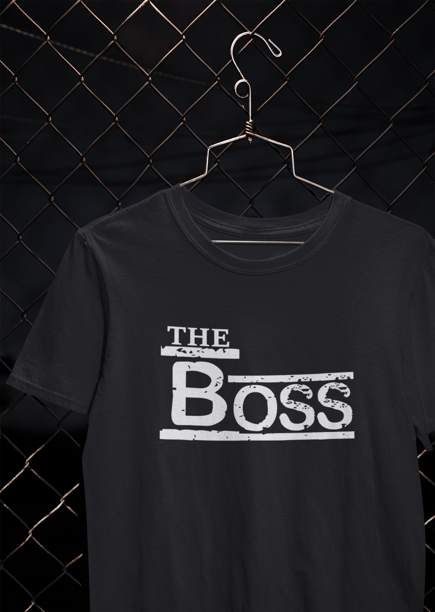 The Boss The Real Boss Couple Half Sleeves T-Shirts -FunkyTeesClub