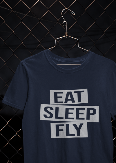 Eat Sleep Fly Pilot Women Half Sleeves T-shirt- FunkyTeesClub