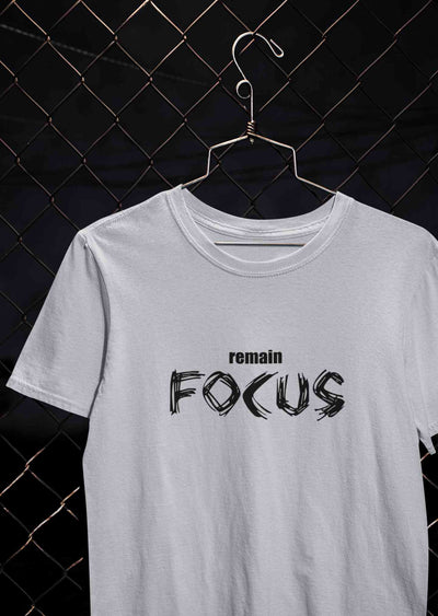Remain Focus Minimals Women Half Sleeves T-shirt- FunkyTeesClub