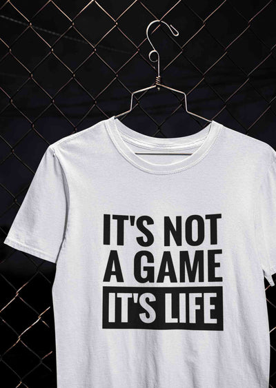 Its Not A Game Its Life Typography Women Half Sleeves T-shirt- FunkyTeesClub
