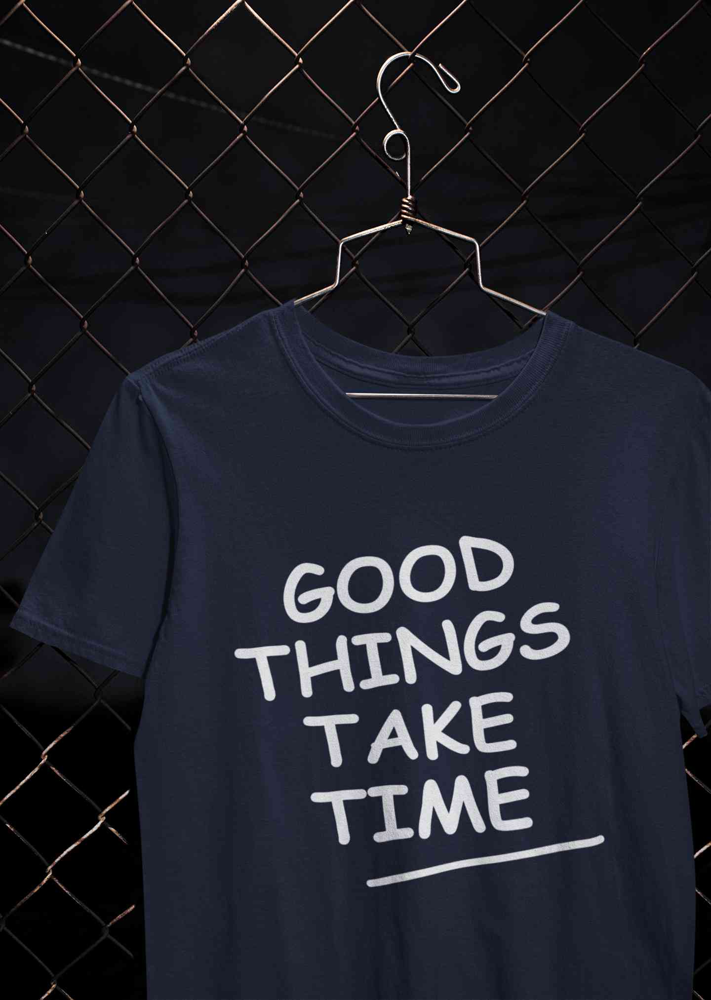 Good Things Take Time Mens Half Sleeves T-shirt- FunkyTeesClub