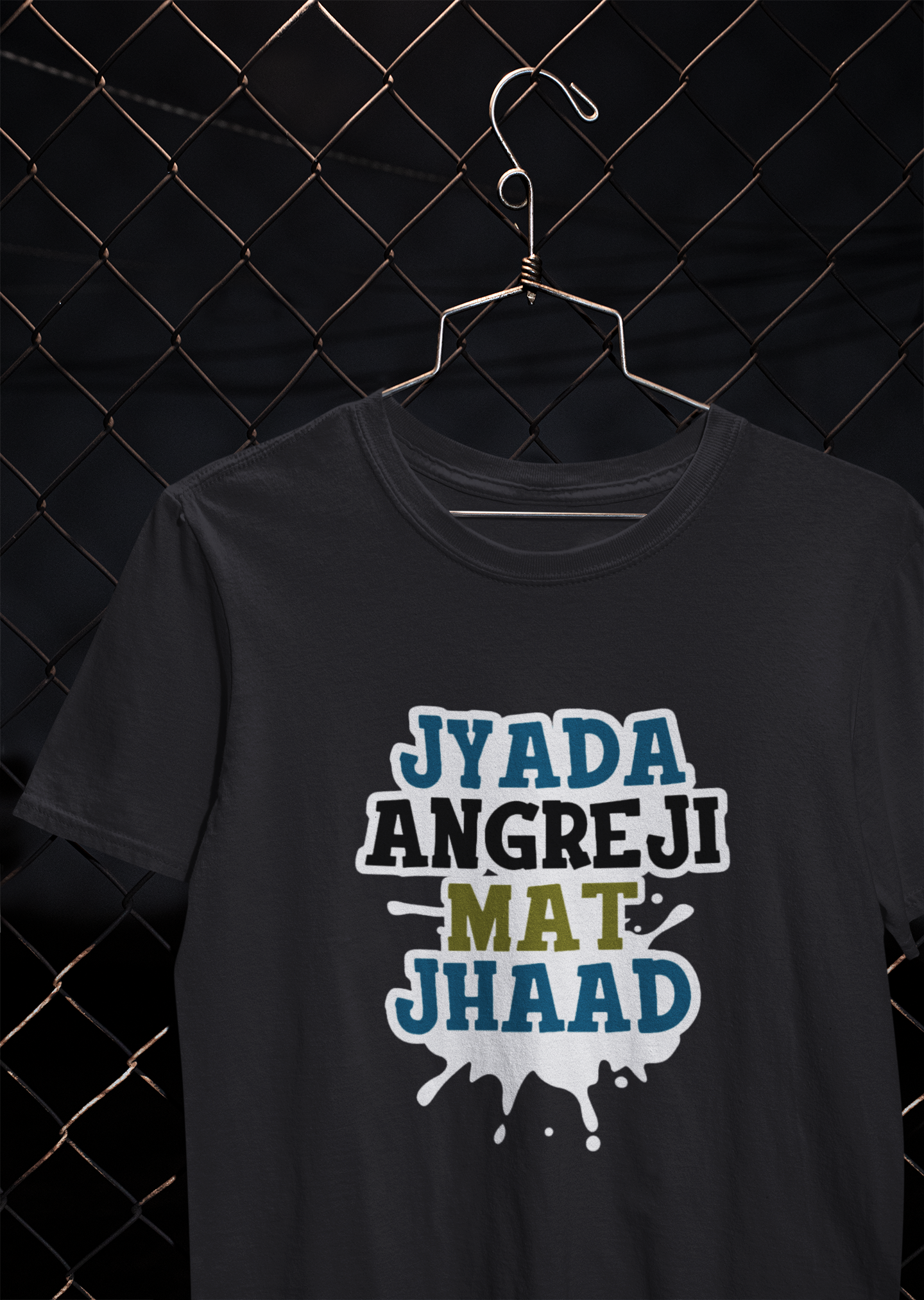Angreji Mat Jhaad Desi Mens Half Sleeves T-shirt- FunkyTeesClub