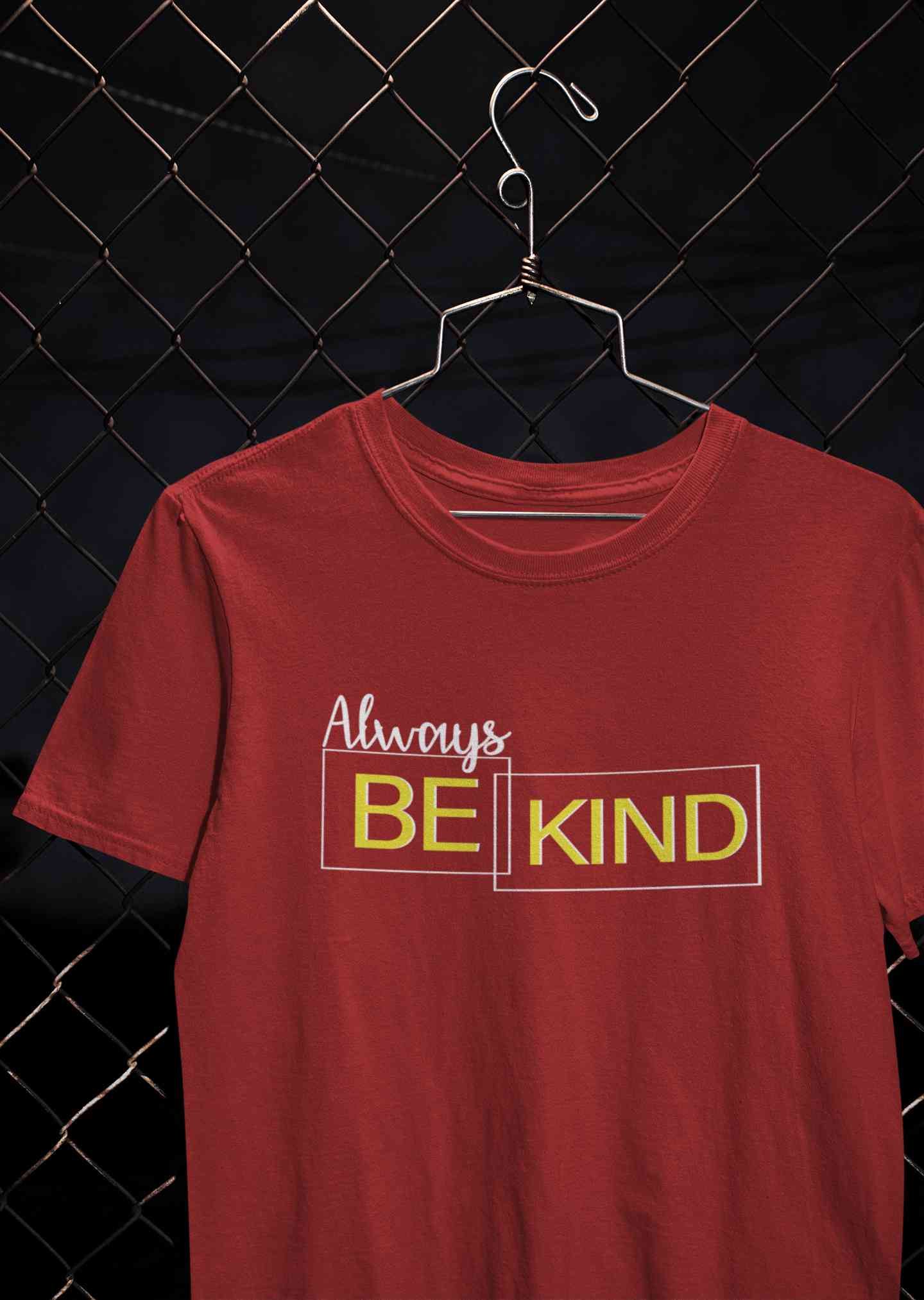 Always Be Kind Typography Mens Half Sleeves T-shirt- FunkyTeesClub