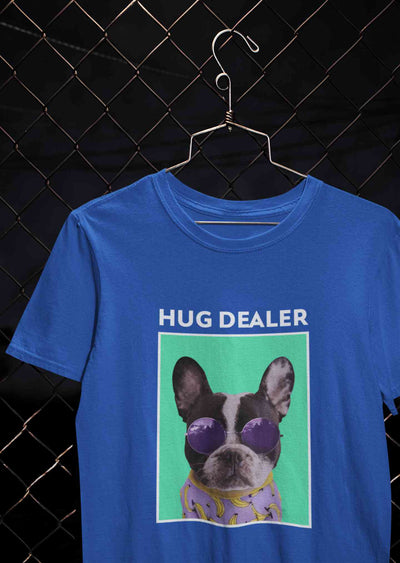 Cute Pug Hug Dealer Women Half Sleeves T-shirt- FunkyTeesClub