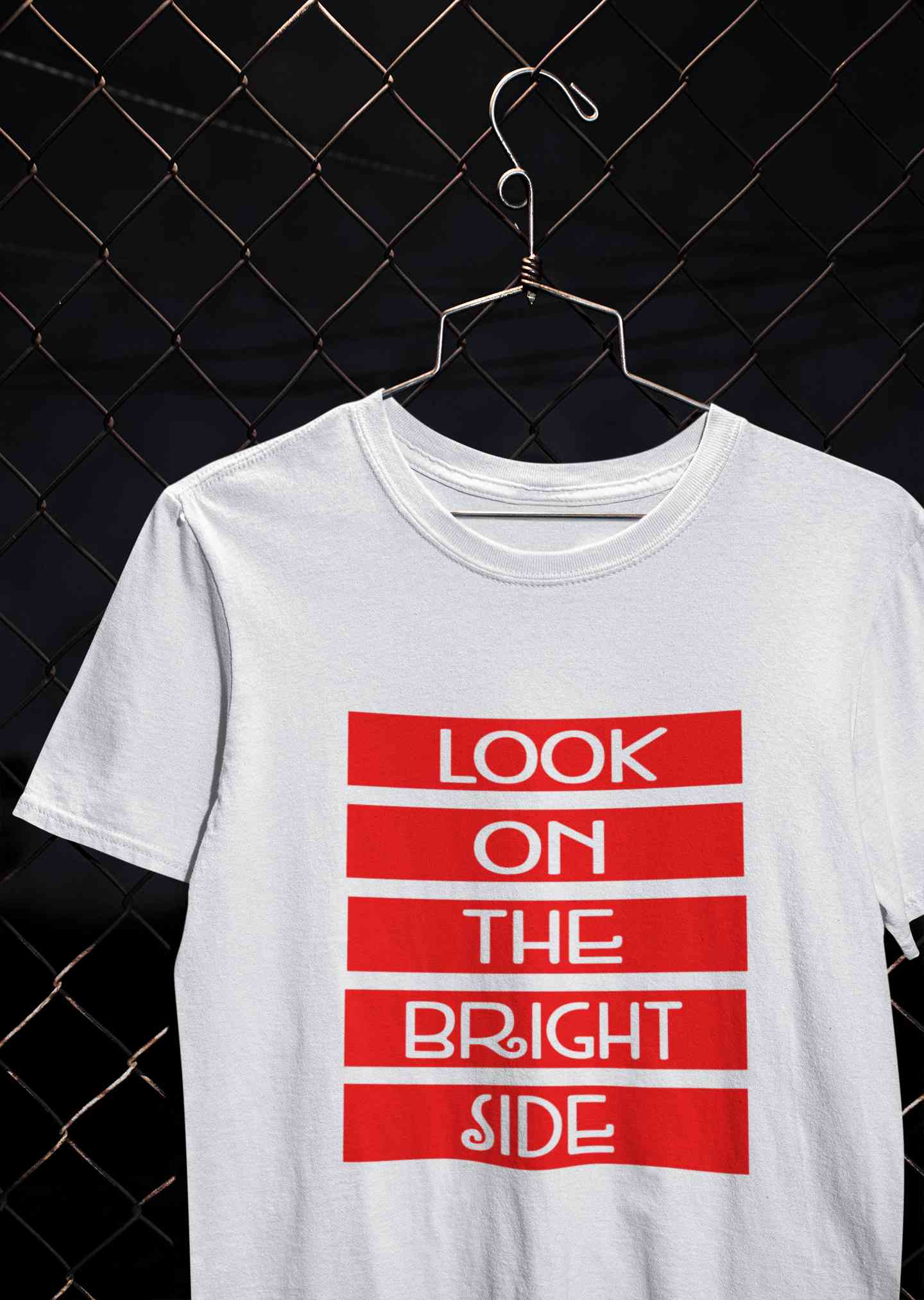 Look On The Bright Side Mens Half Sleeves T-shirt- FunkyTeesClub