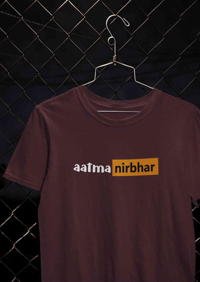 Aatmanirbhar  Women Half Sleeves T-shirt- FunkyTeesClub