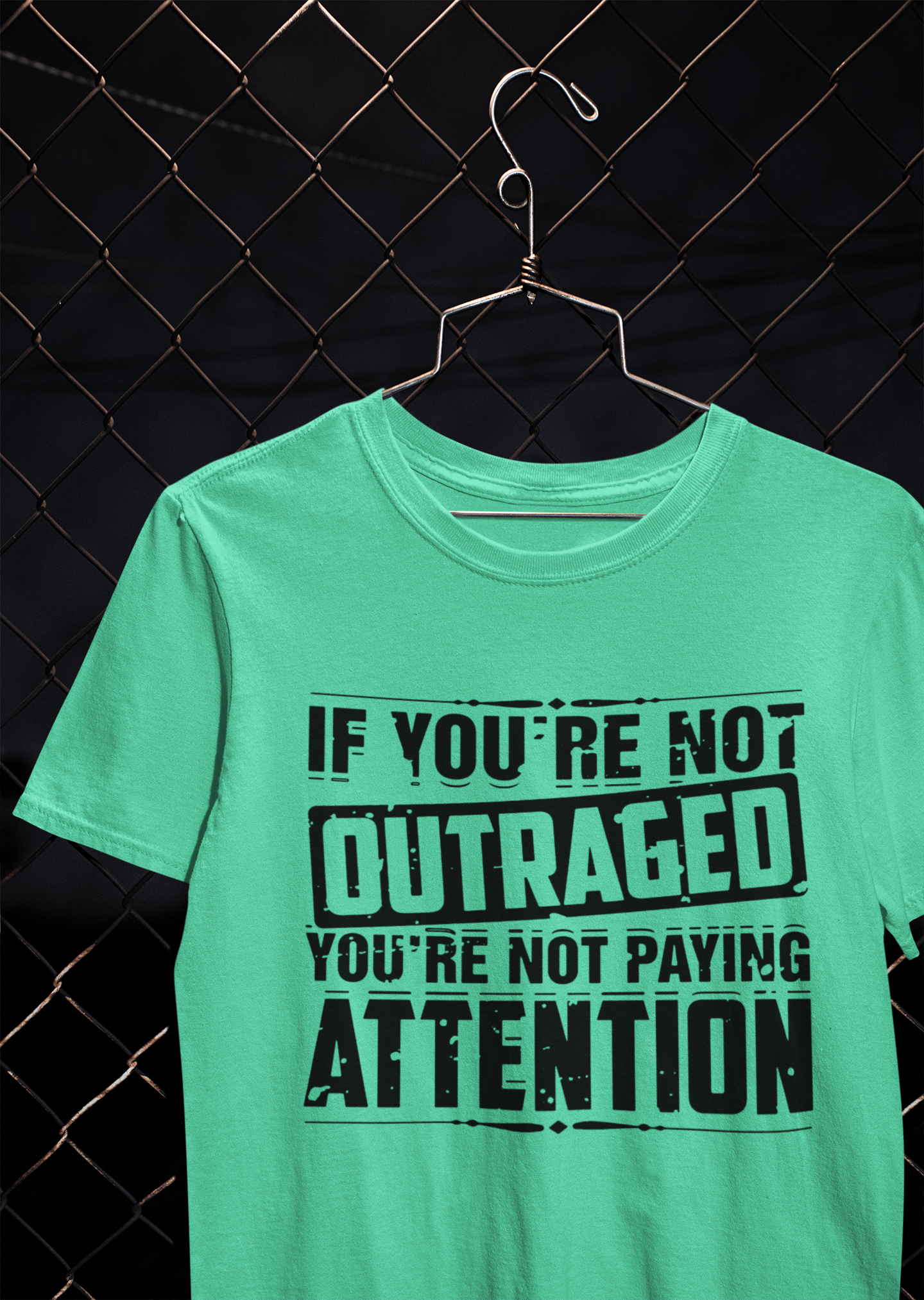 If You Are Not Outraged You Are Not Paying Attention Anti Government Women Half Sleeves T-shirt- FunkyTeesClub