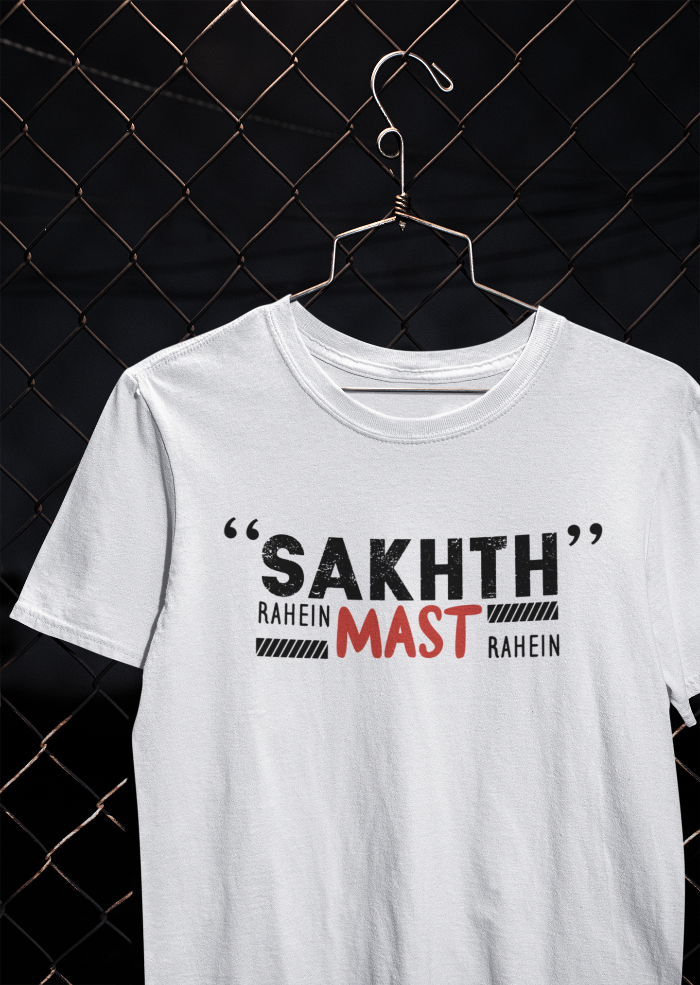 Sakht Rahe Mast Rahe Desi Mens Half Sleeves T-shirt- FunkyTeesClub