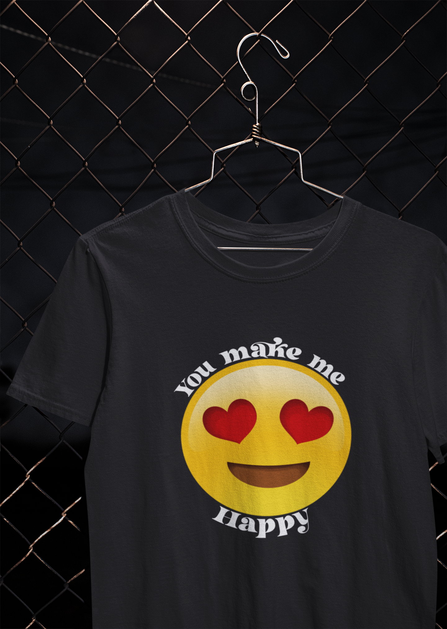You Make Me Happpy Couple Half Sleeves T-Shirts -FunkyTeesClub