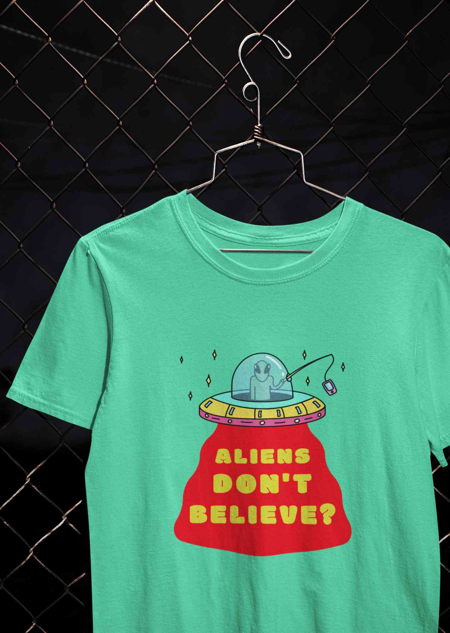 Aliens Do Not Beleive Women Half Sleeves T-shirt- FunkyTeesClub