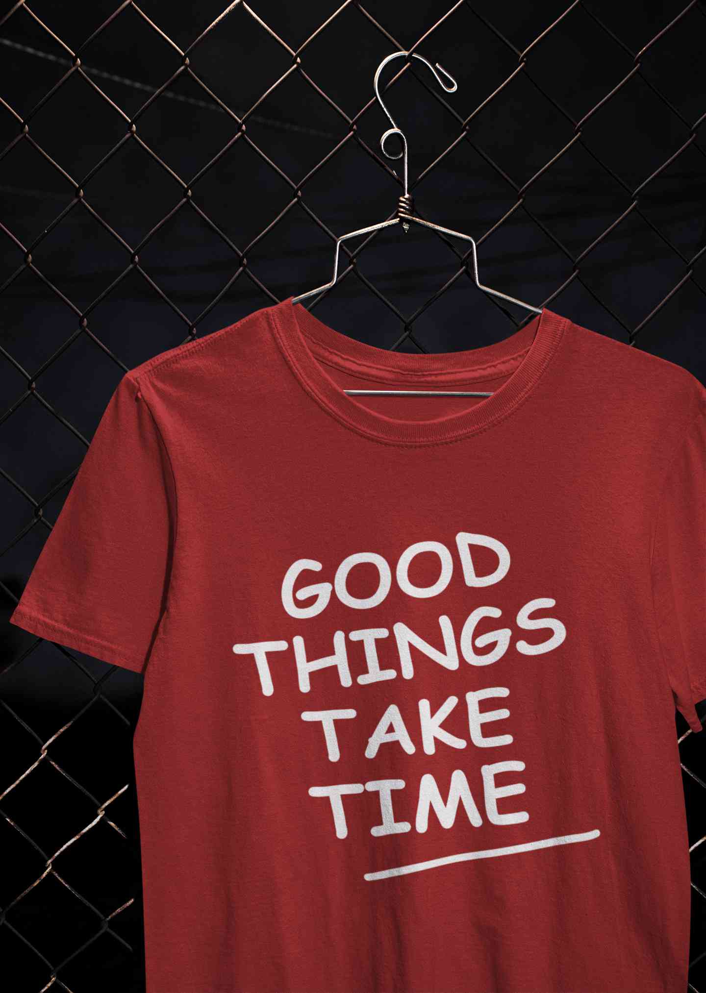 Good Things Take Time Mens Half Sleeves T-shirt- FunkyTeesClub