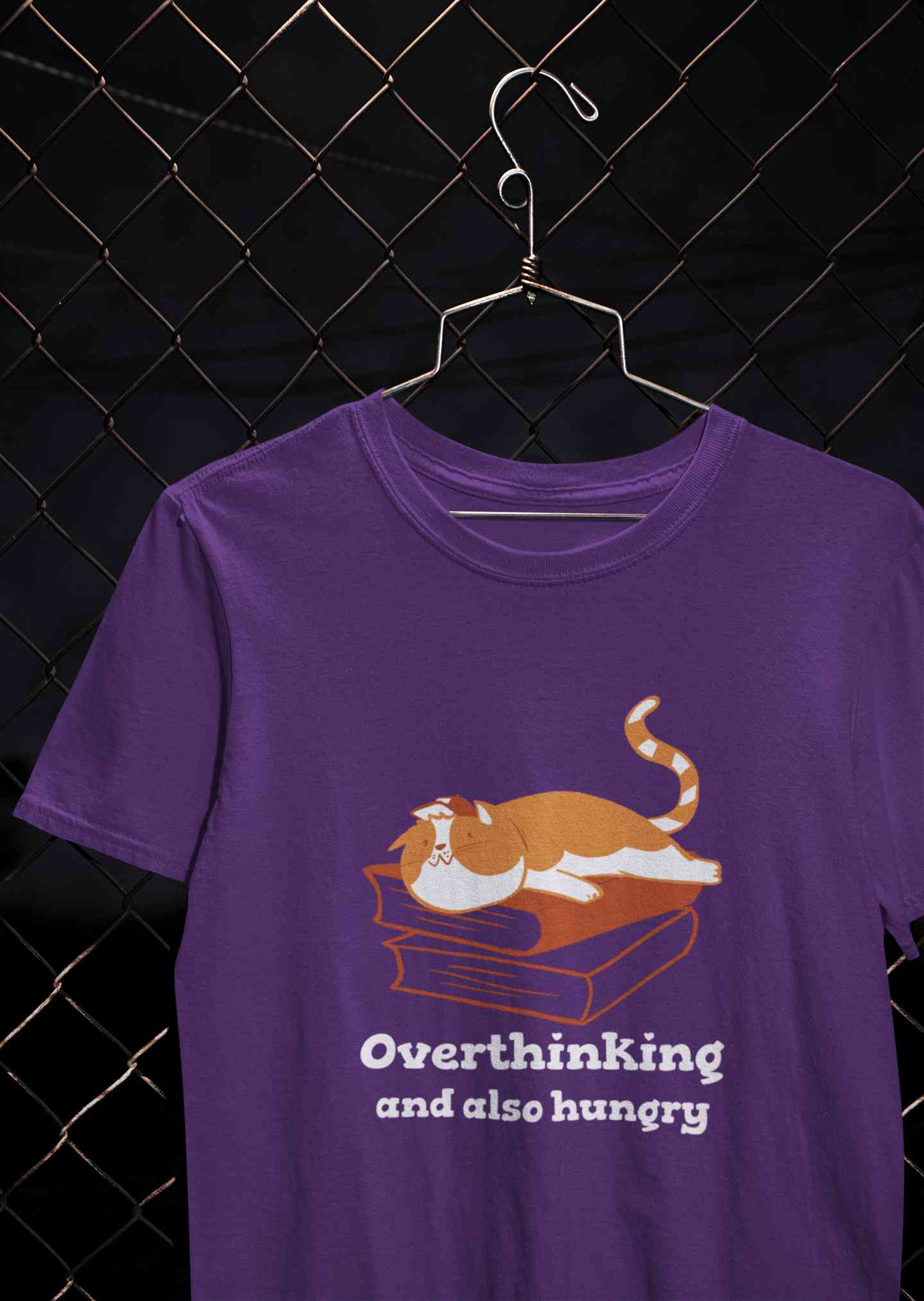 Overthinking And Also Hungry Mens Half Sleeves T-shirt- FunkyTeesClub