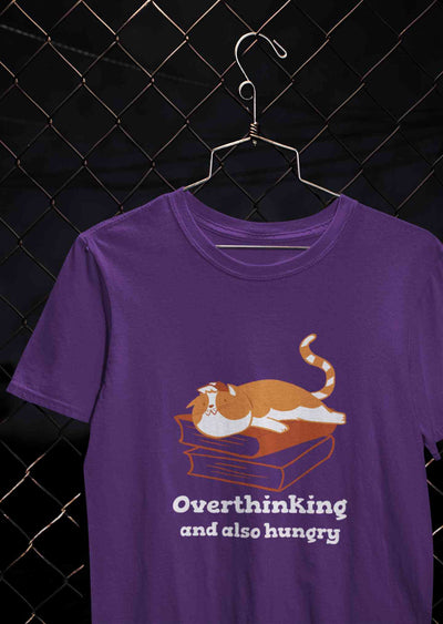 Overthinking And Also Hungry Mens Half Sleeves T-shirt- FunkyTeesClub