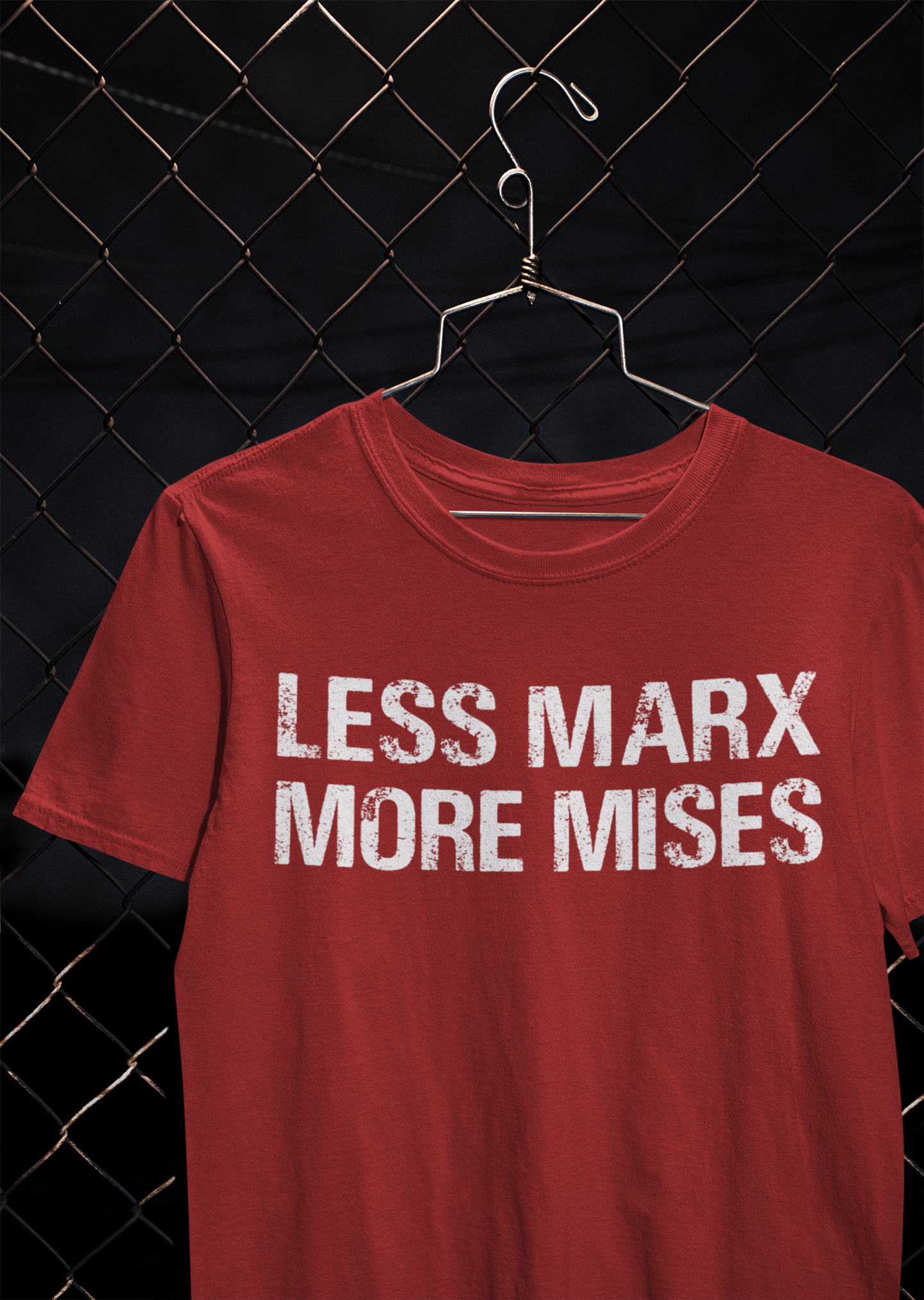 Libertarian Anti Socialist Less Marx More Mises Anti Government Women Half Sleeves T-shirt- FunkyTeesClub