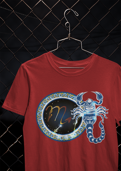 Scorpio Zodiac Sign Mens Half Sleeves T-shirt- FunkyTeesClub