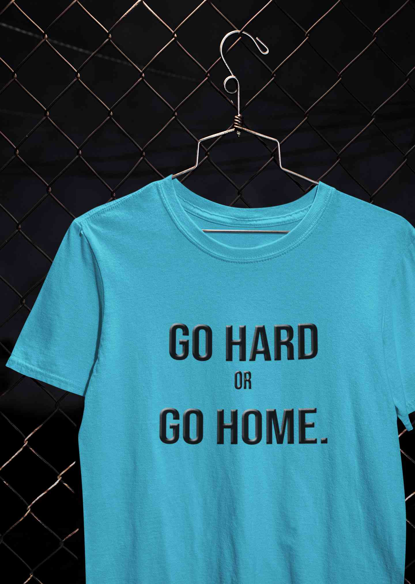 Go Hard Or Go Home Typography Mens Half Sleeves T-shirt- FunkyTeesClub