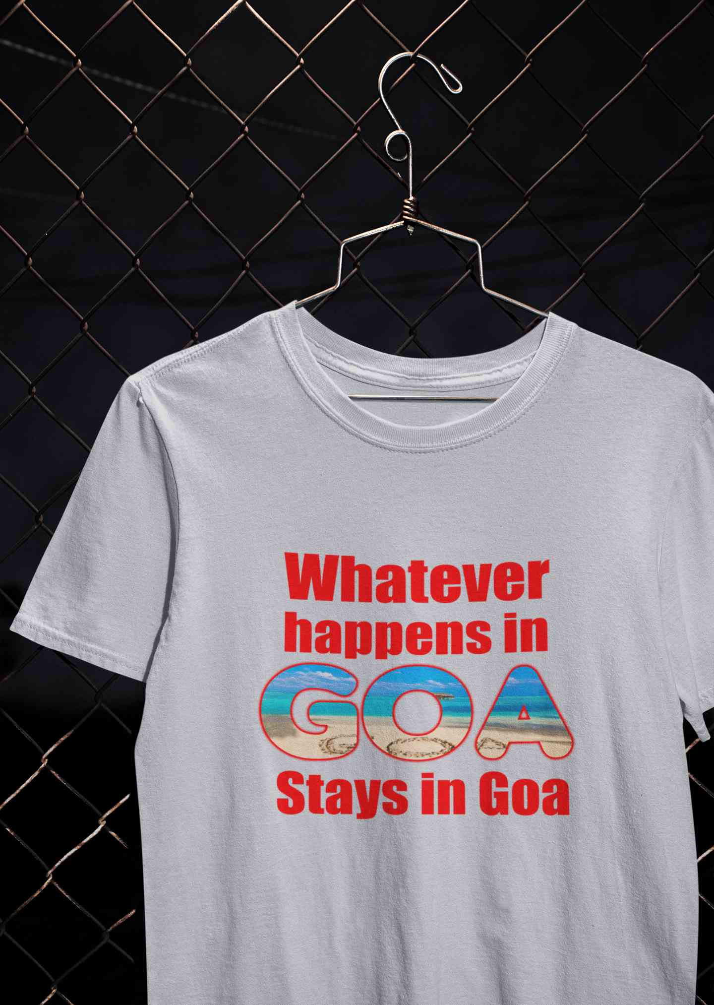 Whatever happens In Goa Stays In Goa Mens Half Sleeves T-shirt- FunkyTeesClub