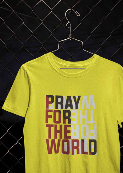Pray For The World Women Half Sleeves T-shirt- FunkyTeesClub