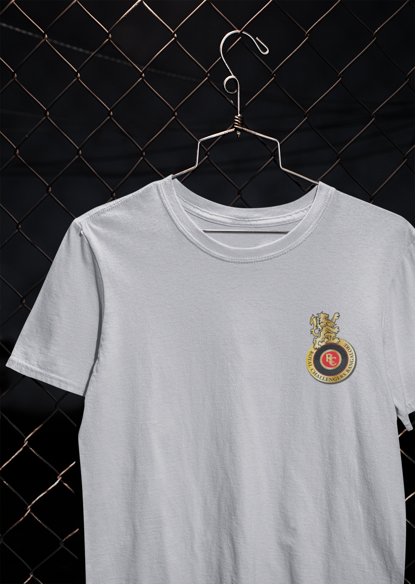 Rcb Logo Side Pocket Mens Half Sleeves T-shirt- FunkyTeesClub