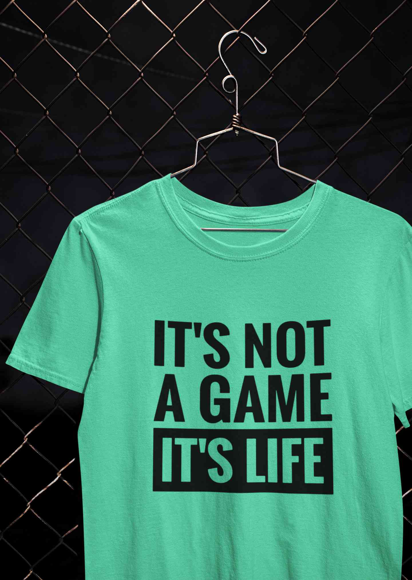 Its Not A Game Its Life Typography Mens Half Sleeves T-shirt- FunkyTeesClub