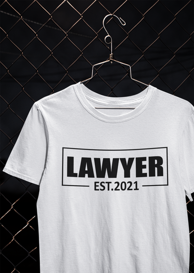 Lawyer Estd 2021 Mens Half Sleeves T-shirt- FunkyTeesClub