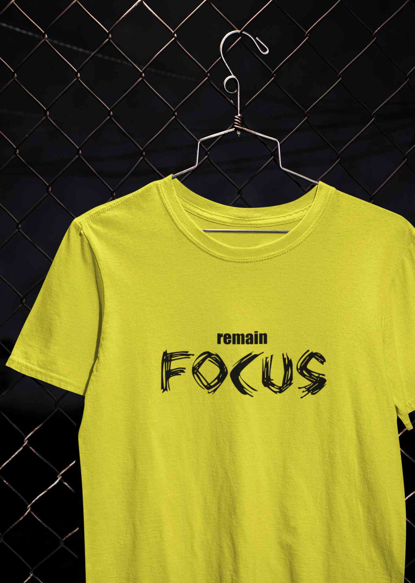 Remain Focus Minimals  Mens Half Sleeves T-shirt- FunkyTeesClub
