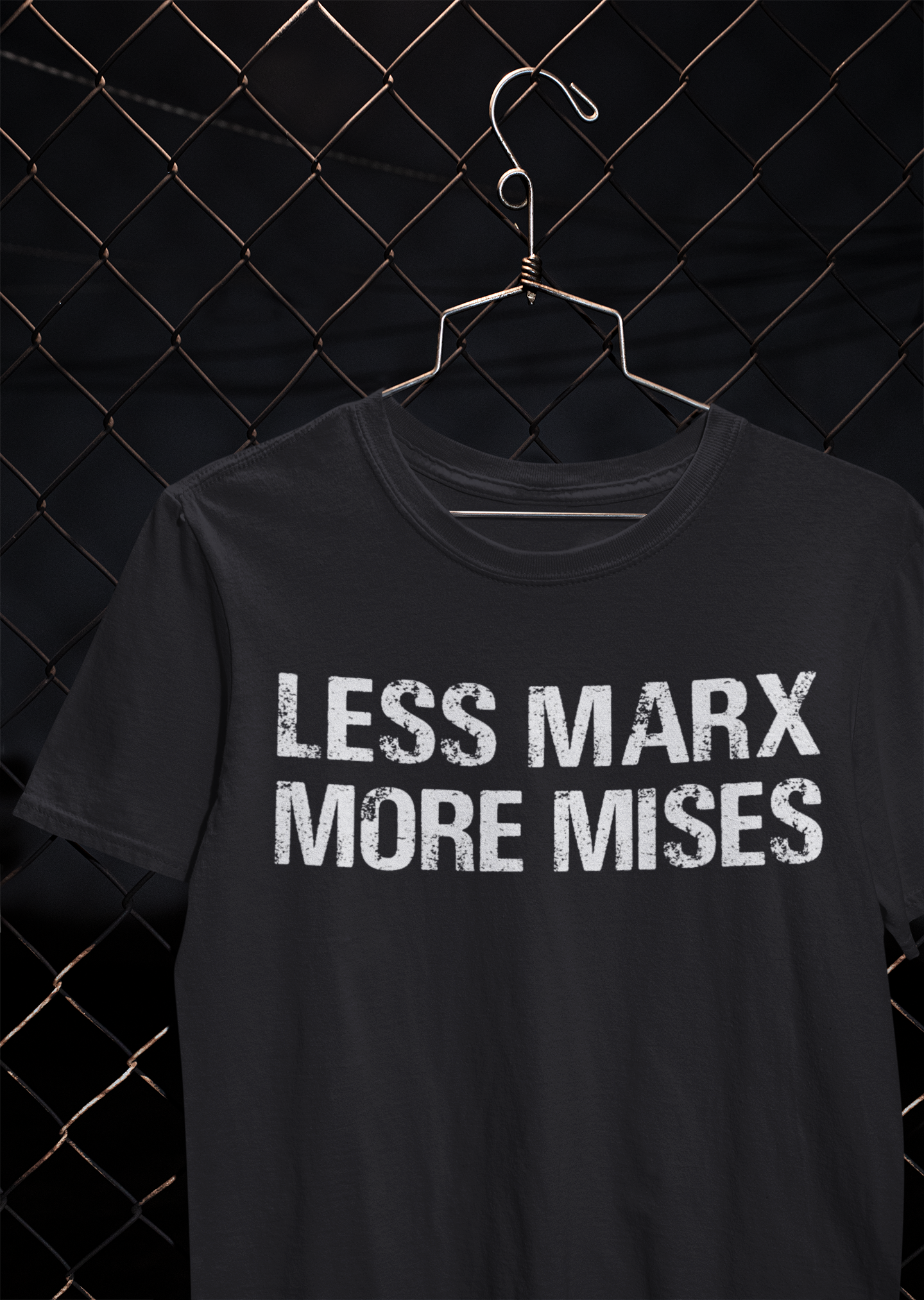 Libertarian Anti Socialist Less Marx More Mises Anti Government Mens Half Sleeves T-shirt- FunkyTeesClub