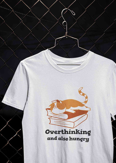 Overthinking And Also Hungry Mens Half Sleeves T-shirt- FunkyTeesClub