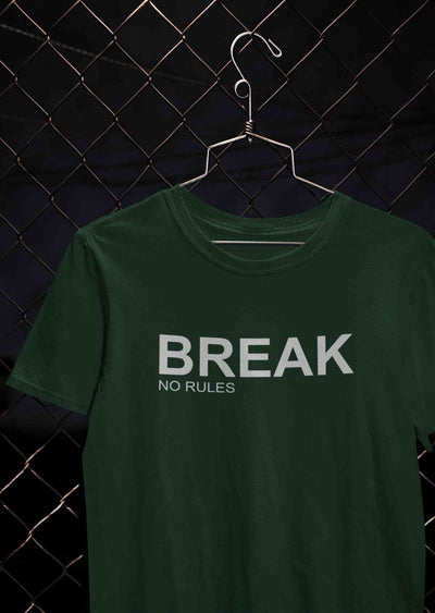 Break No Rules Mens Half Sleeves T-shirt- FunkyTeesClub