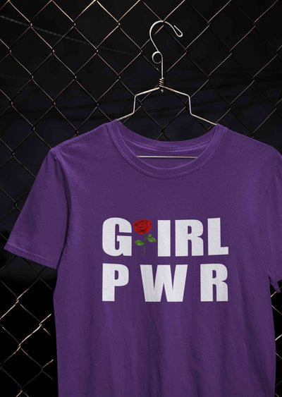 Girl Power Women Half Sleeves T-shirt- FunkyTeesClub