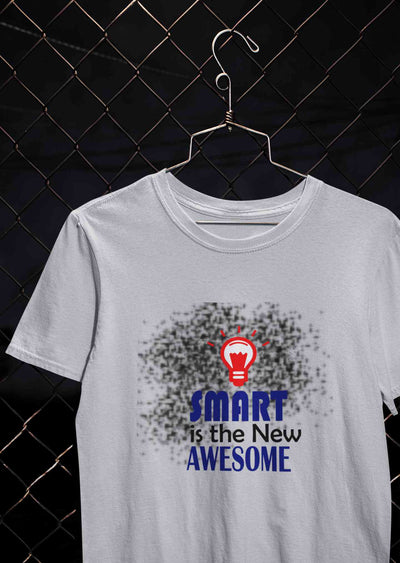 Smart Is Awesome Women Half Sleeves T-shirt- FunkyTeesClub