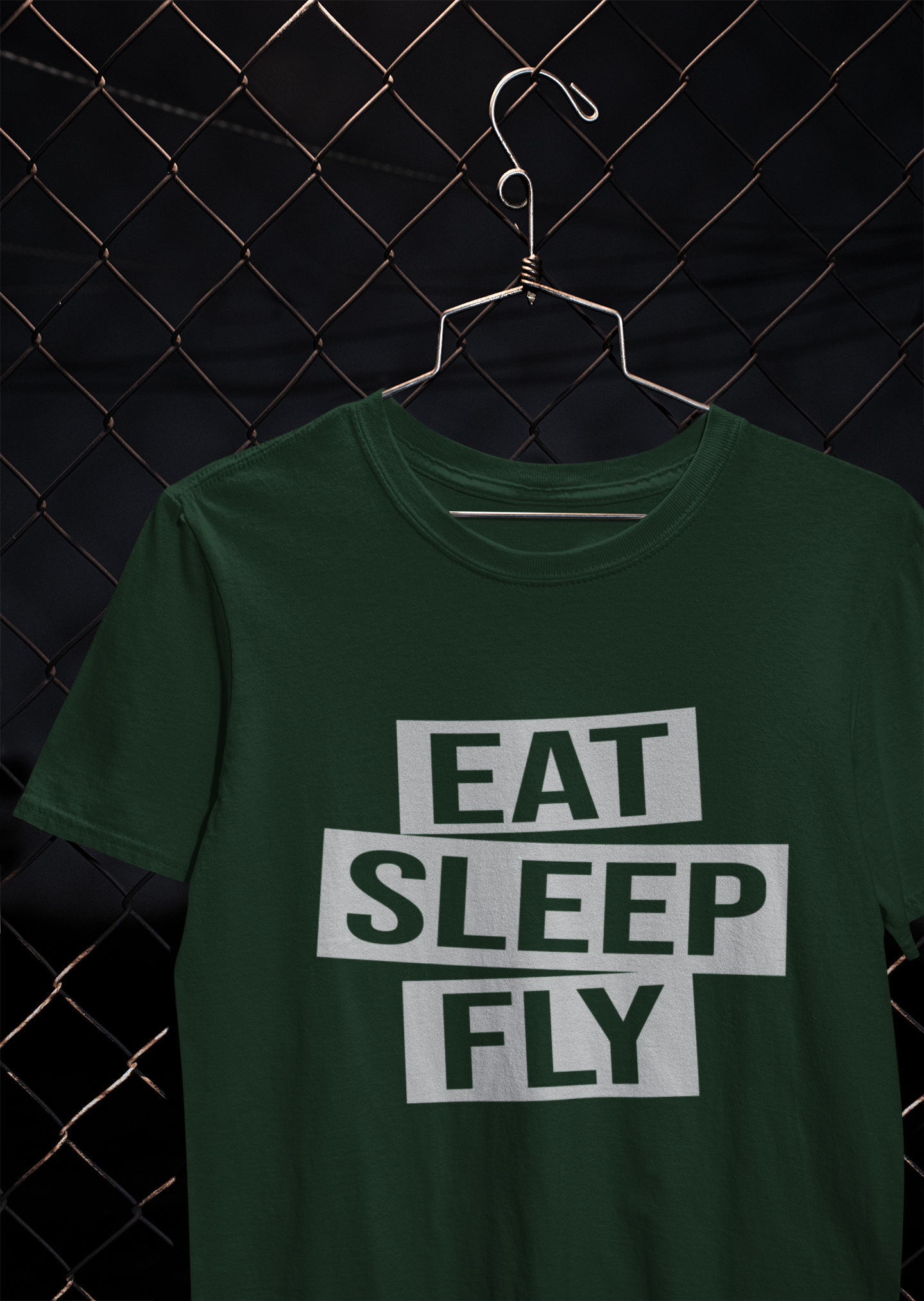 Eat Sleep Fly Pilot Mens Half Sleeves T-shirt- FunkyTeesClub
