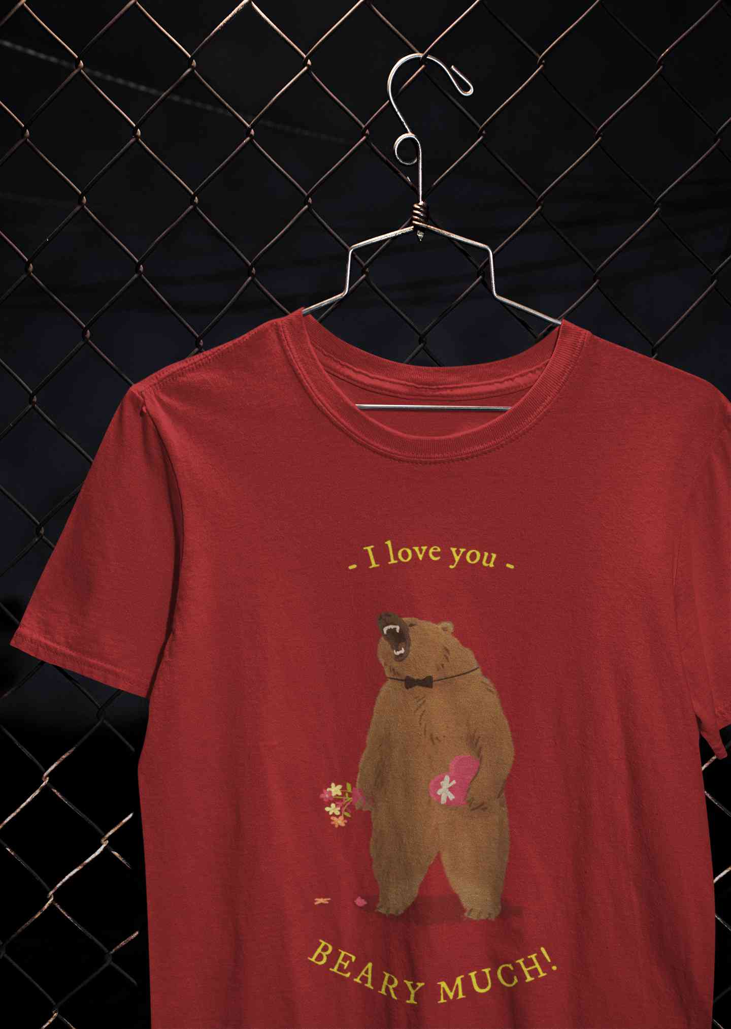 I Love You Beary Much Women Half Sleeves T-shirt- FunkyTeesClub