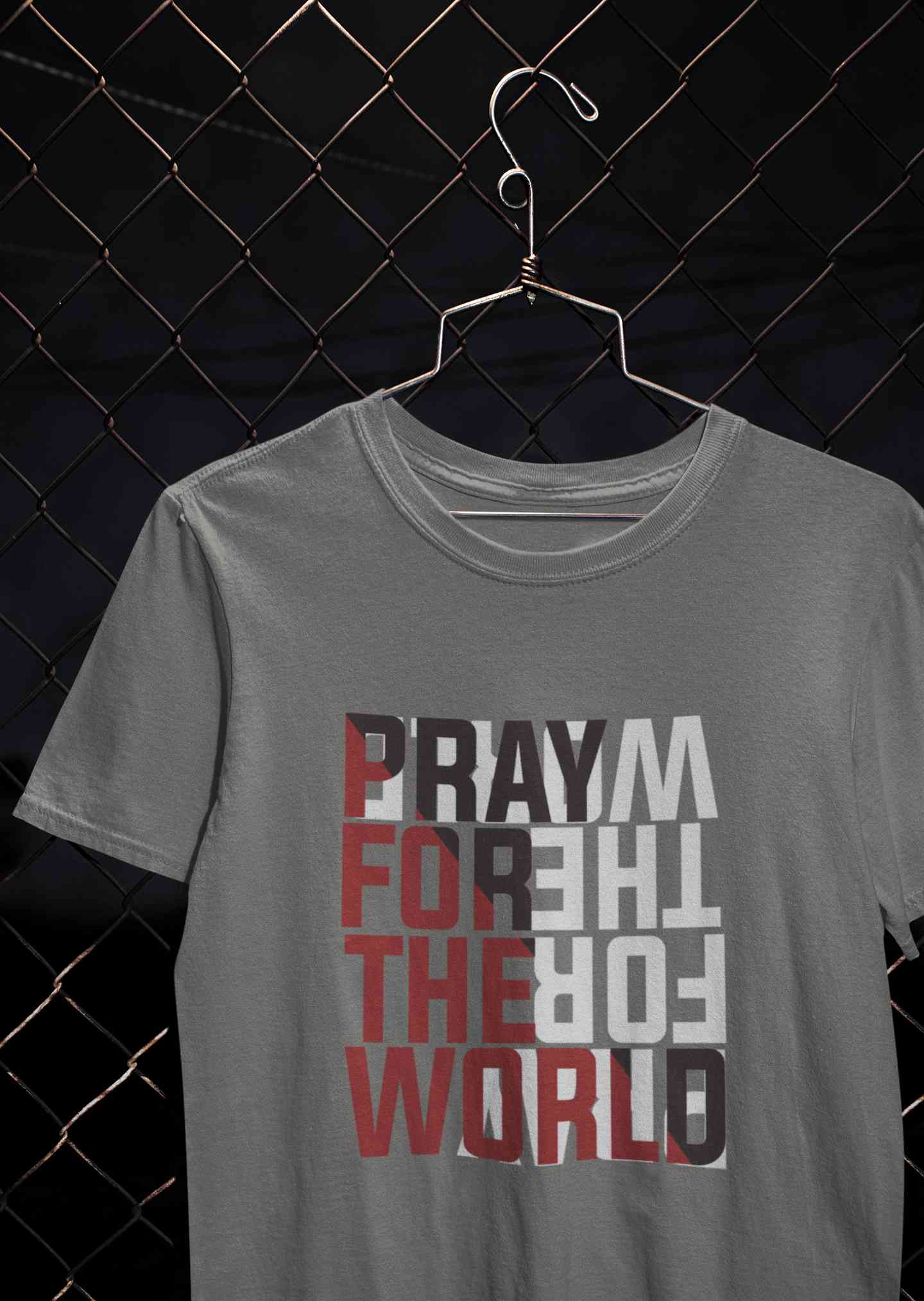 Pray For The World Mens Half Sleeves T-shirt- FunkyTeesClub