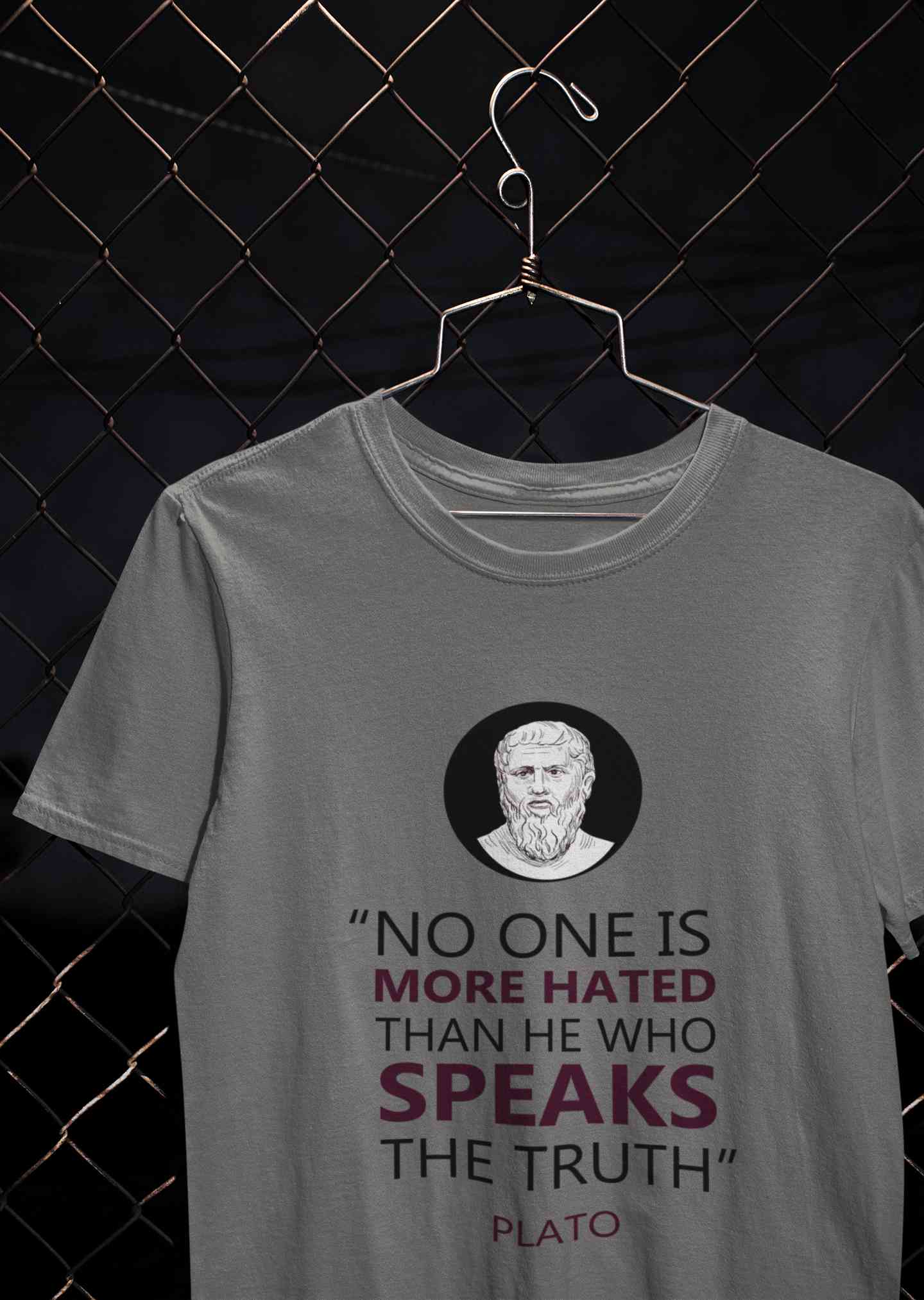 Plato Quote Mens Half Sleeves T-shirt- FunkyTeesClub