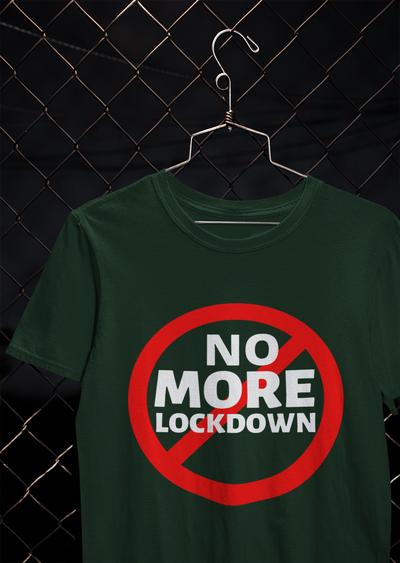 No More Lockdown Anti Government Women Half Sleeves T-shirt- FunkyTeesClub